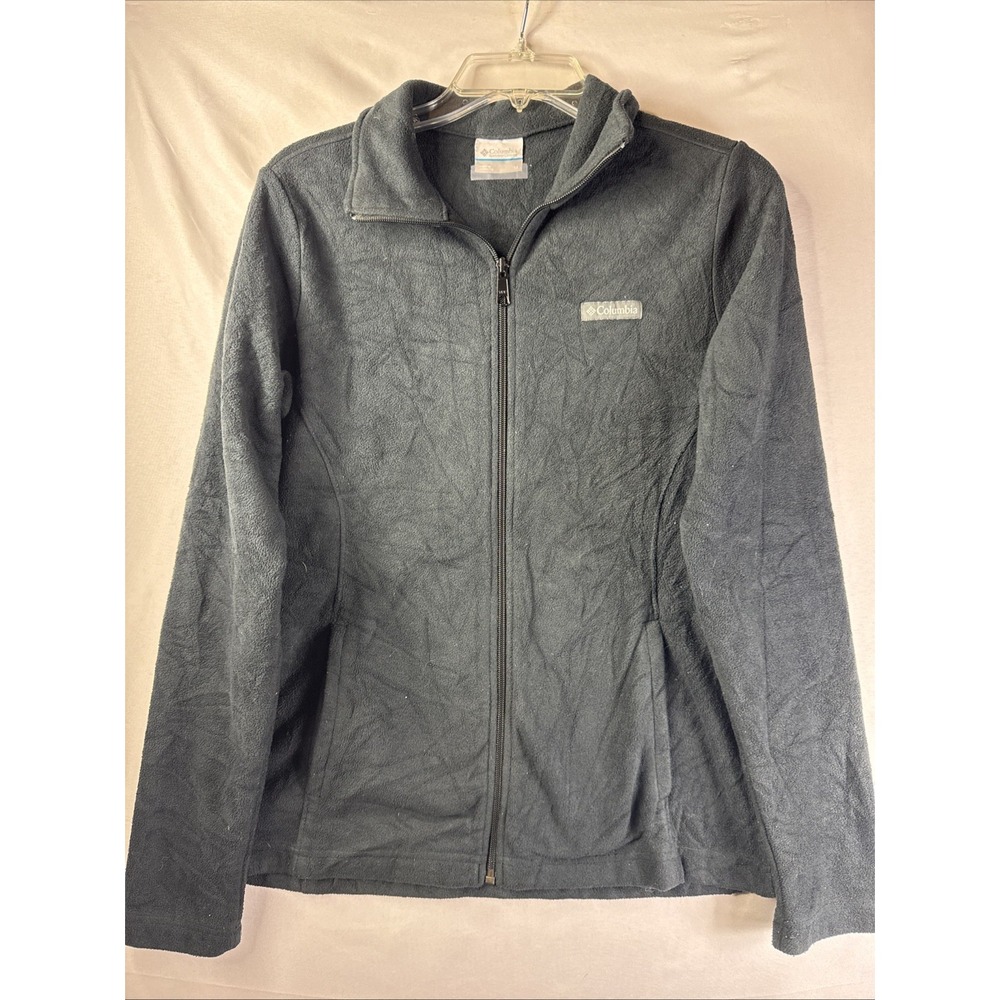 Columbia Womens Full Zip‎ Jacket Size Medium Black Fleece